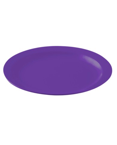Plato Llano Policarbonato Morado 23 cm