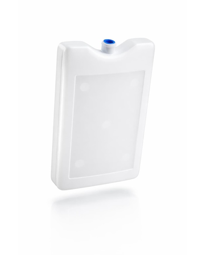 Acumulador rígido 900 cc (215x130h35) gel de hielo, para frio positivo  (Tapón azul +2º+8º)(cajas de 12uni)