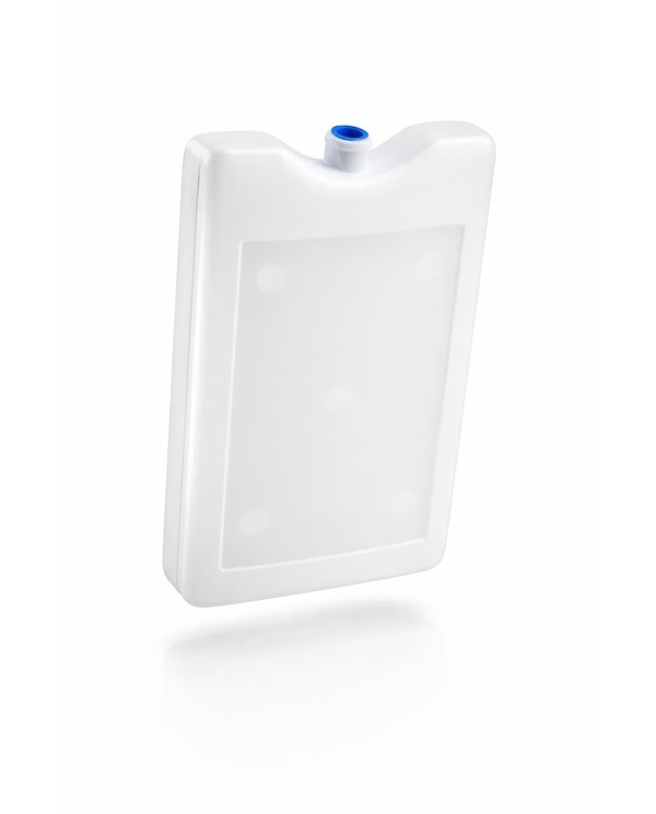 Acumulador rígido 900 cc (215x130h35) gel de hielo, para frio positivo  (Tapón azul +2º+8º)(cajas de 12uni)