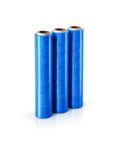 FILM PALETIZAR MANUAL 23 MICRAS AZUL ESTANDAR  MANDRIL 50 MMM***