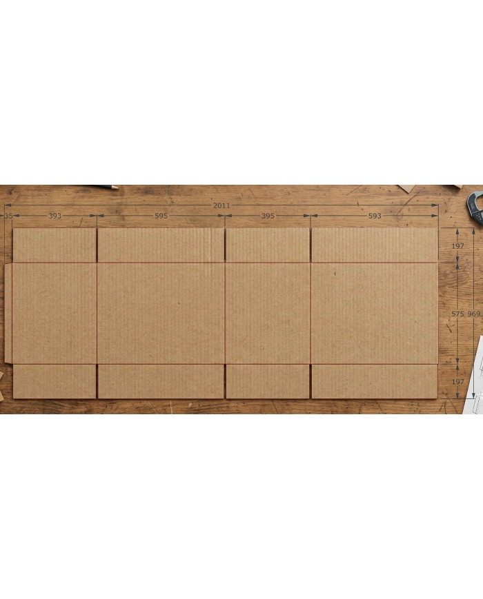 Caja de cartón ondulado 600 x 400 x 580