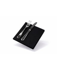 SERVILLETA 40X40  PUNTA PUNTA 2C  NEGRAS (CAJA 24 PAQ X 50 UD)