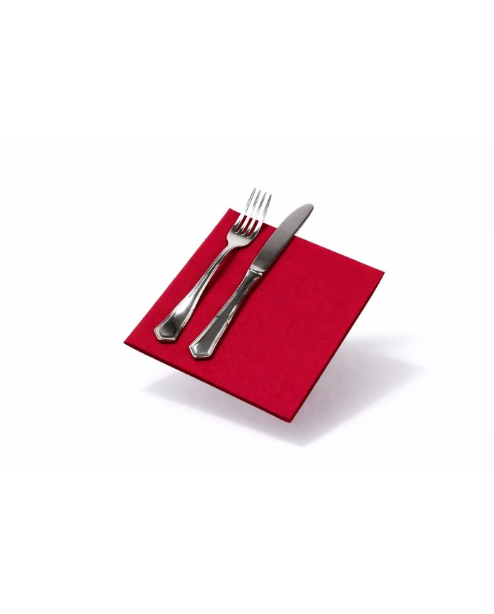 SERVILLETA 40X40  PUNTA PUNTA 2C  ROJO (CAJA 24 PAQ X 50 UD)