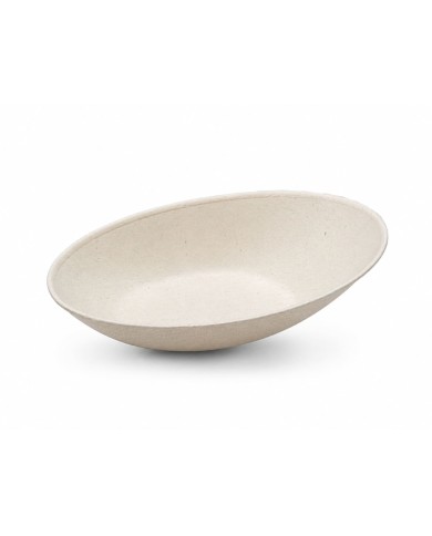 Mini prato oval em cana-de-açúcar (1 pacote de 50 unidades)