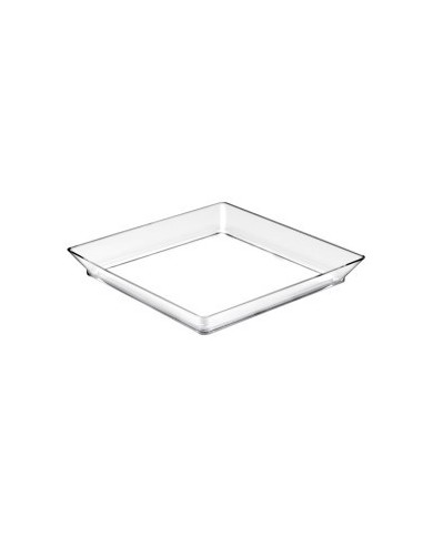 Bandeja Medium Plate 13x13cm Transparente (12 uds)