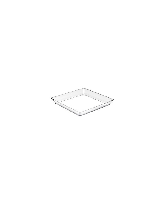 Tabuleiro Medium Plate 130mm Transparente (1 embalagem de 12 unidades)