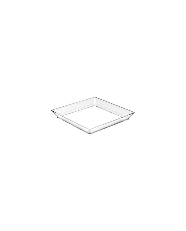 Tabuleiro Medium Plate 130mm Transparente (1 embalagem de 12 unidades)