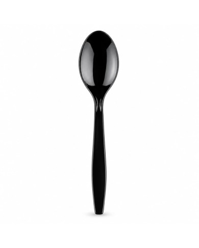 Colher Pesada Preta 19cm (10 unidades)