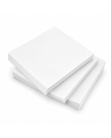 Guardanapos 20x20cm Brancos Folha Dupla (100 unidades)