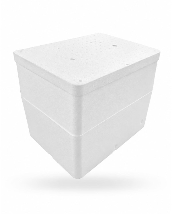 Caja y tapa de poliestireno expandido 60 L (3 cajas)