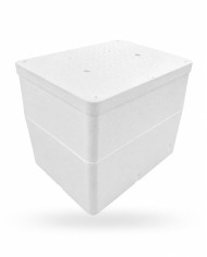 Caja y tapa de poliestireno expandido 60 L (3 cajas)