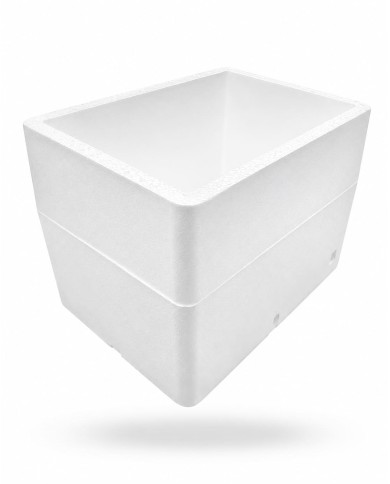 Caja y tapa de poliestireno expandido 60 L (3 cajas)