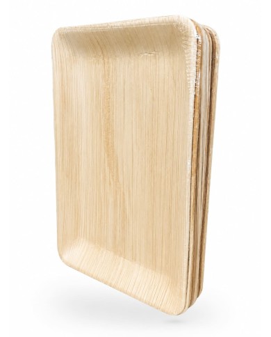 BANDEJA HOJA DE PALMA RECTANGULAR 24X16 cm (10 UDS/PAQ)*****