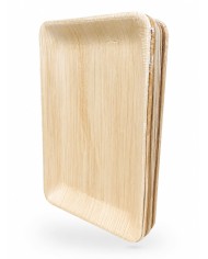 BANDEJA HOJA DE PALMA RECTANGULAR 24X16 cm (10 UDS/PAQ)*****