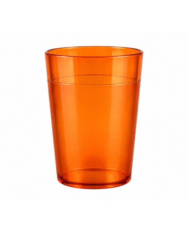Copo de Copoliéster Laranja-Cenoura 250 ml | Inquebrável e Reutilizável