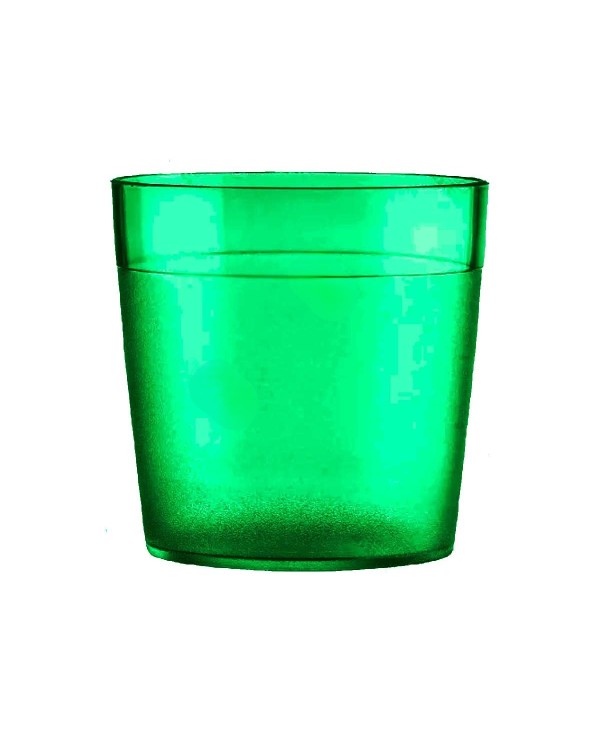 VASO AGUA COPOLIESTER 170cc VERDE BOSQUE  (70 X 70 mm)