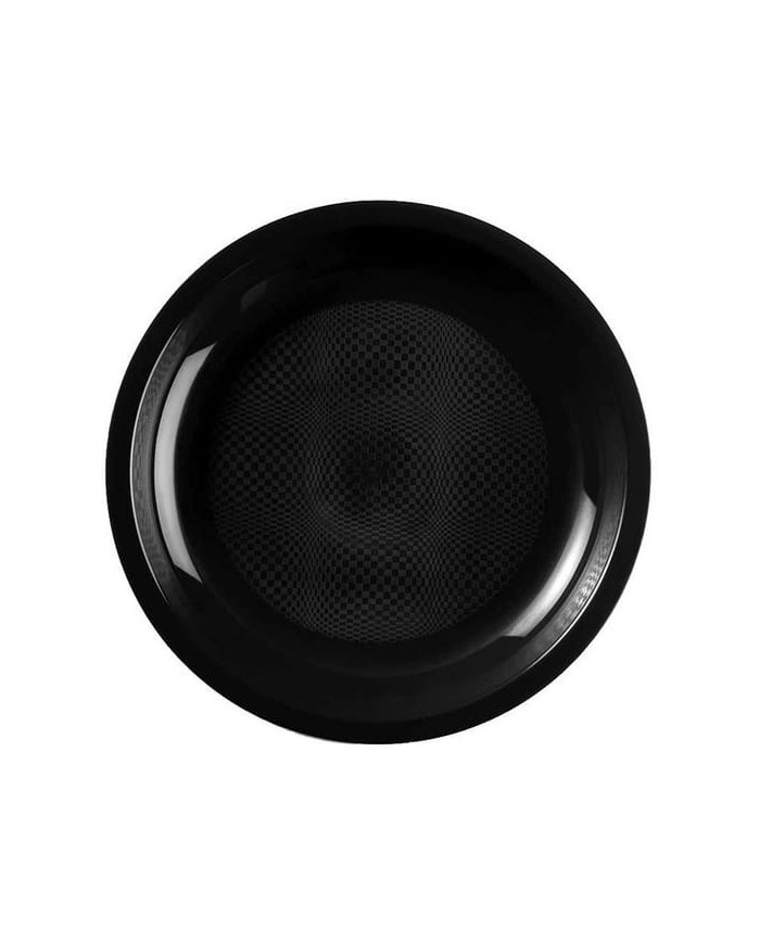 Plato Llano Reutilizable PP 29cm Negro (25 uds)