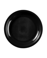 Plato Llano Reutilizable PP 29cm Negro (25 uds)