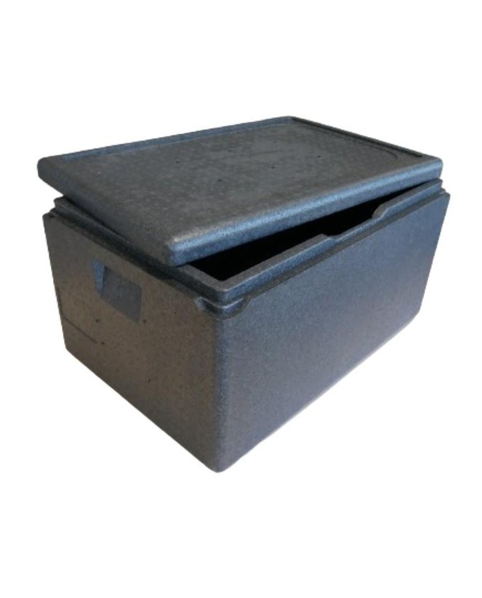 CONTENEDOR ISOTERMICO POLIPROPILENO NEGRO MEDIDAD GASTRONOR GN-1 600x400x27 (int. 540x340x210) NEGRO****