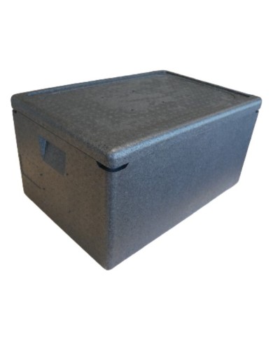 CONTENEDOR ISOTERMICO POLIPROPILENO NEGRO MEDIDAD GASTRONOR GN-1 600x400x27 (int. 540x340x210) NEGRO****