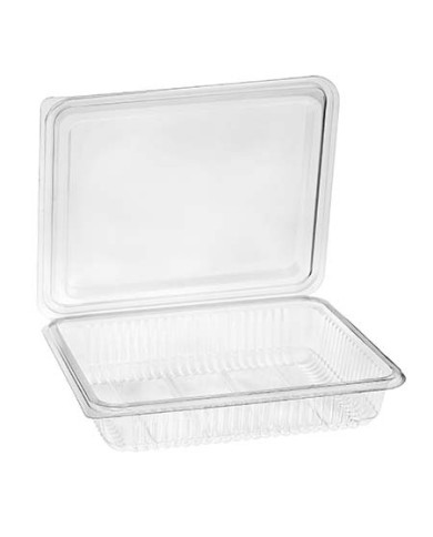 Envase plástico con tapa loncheado H27 Grande PET