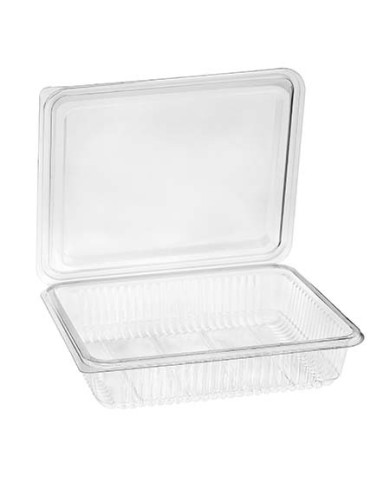 Envase plástico con tapa loncheado PET H40 Grande