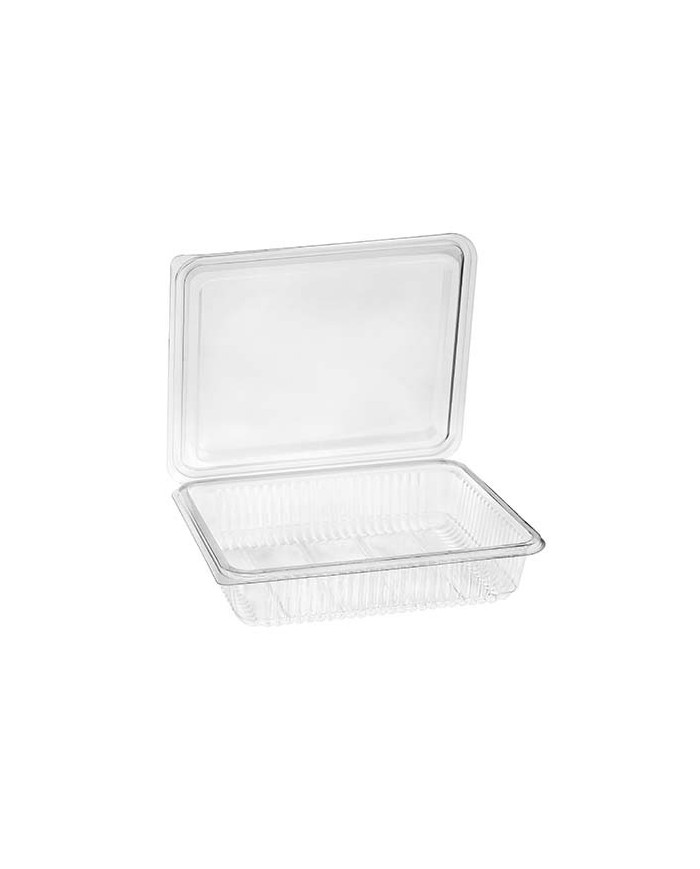 Envase plástico con tapa loncheado PET H40 Grande