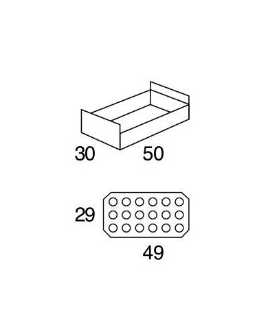 ALVEOLO 50 X 30 NEGRO N 22 ( 1000 uds /caja)***