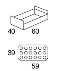 ALVEOLO 60 X 40 NEGRO N 20 (500 uds/ caja)***
