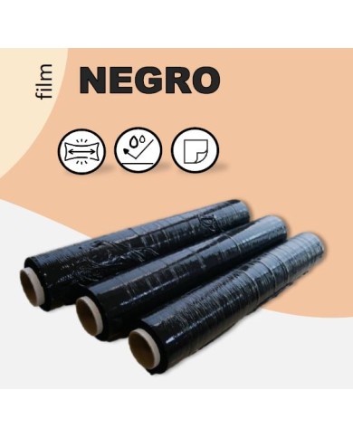 Film Paletizar Manual 23 Micras NEGRO, 60% reciclado