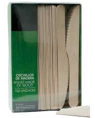 CUCHILLOS MADERA "PURE" 16.5 CM (100 ****