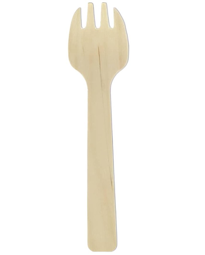 Tenedor Mini Madera Ecológica 105 mm (100 Uds)