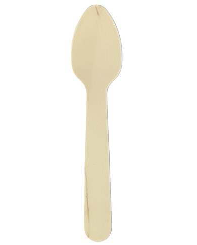 MINI CUCHARILLA  DE CAFE MADERA "PURE" 11 CM (100 UDS)***