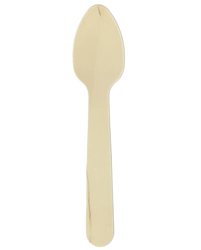 MINI CUCHARILLA  DE CAFE MADERA "PURE" 11 CM (100 UDS)***