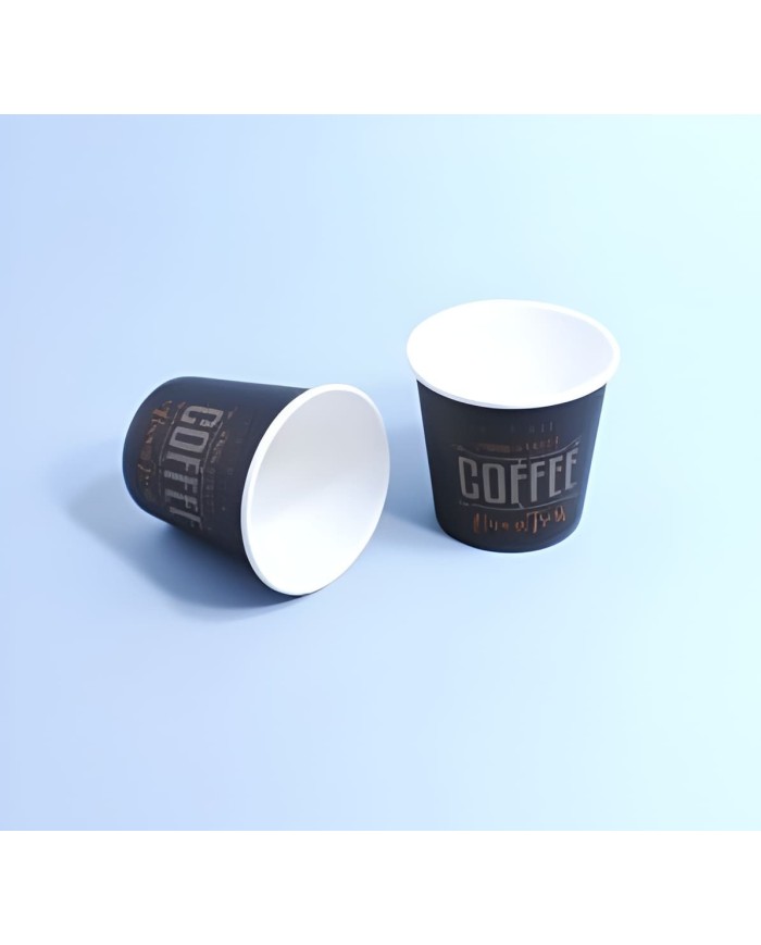 VASO CAFE CALIENTE DECORADO  4 onz -PAPEL 120 ml BEB. CALIENTE  50 UDS/PAQ***