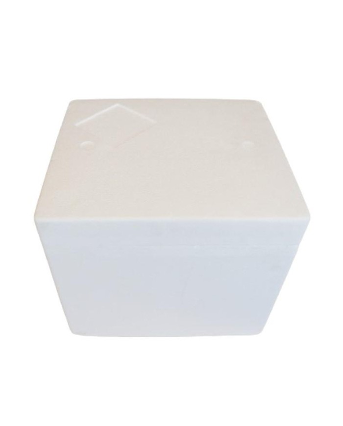 Caja PS ISOTERMICA (Ext 380x335h320) (Int 280x230h22)( Tamaño medio internacional) 12 litros Pared 50 (60 horas) 4 uni paquete