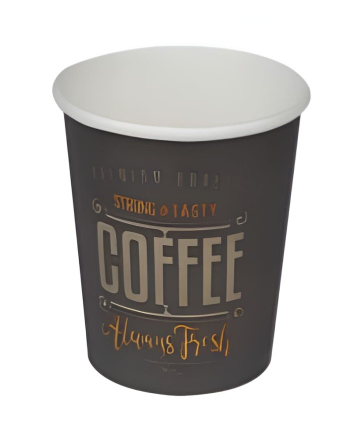 VASO CAFE/ CAPUCHINO DECORADO CALIENTE 8 onz -PAPEL 240 ml BEB. CALIENTE  50 UDS/PAQ***