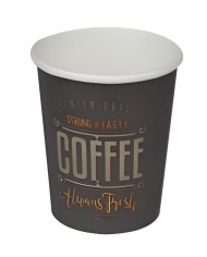 VASO CAFE/ CAPUCHINO DECORADO CALIENTE 8 onz -PAPEL 240 ml BEB. CALIENTE  50 UDS/PAQ***