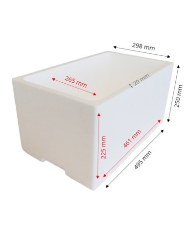 Caja y tapa de poliestireno expandido 27 Litros