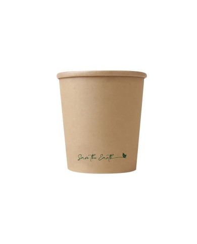 VASO CARTON 12 OZ SOPA  BUKET+ TAPA 350 ML  TAKEAWAY(25 uds/ paquete) (300 UDS/ CAJA)***