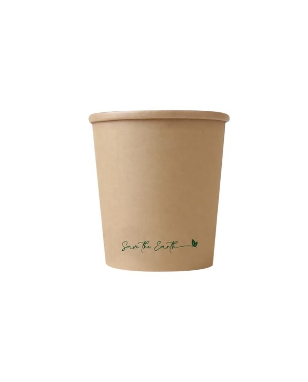 VASO CARTON 12 OZ SOPA  BUKET+ TAPA 350 ML  TAKEAWAY(25 uds/ paquete) (300 UDS/ CAJA)***
