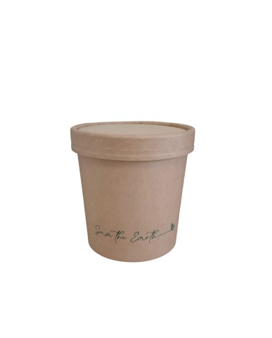 VASO CARTON 12 OZ SOPA  BUKET+ TAPA 350 ML  TAKEAWAY(25 uds/ paquete) (300 UDS/ CAJA)***