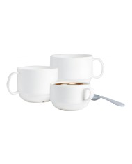 Taza en Policarbonato 325 cc Blanca | Resistente y Reutilizable