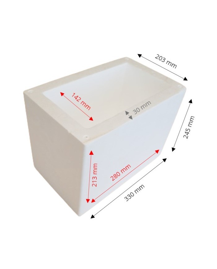Caja y tapa de poliestireno expandido 8 Litros