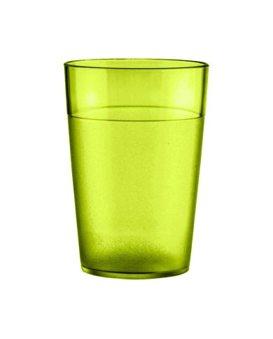 VASO AGUA POLICARBONATO 250cc COLOR VERDE LIMA TRANSPARENTE 70 X 102 mm