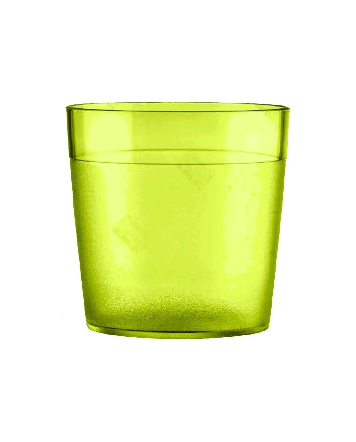 VASO AGUA POLICARBONATO 170cc VERDE LIMA TRANPARENTE (70 X 70 mm)