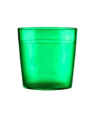 VASO AGUA POLICARBONATO 170cc VERDE BOSQUE TRANSPARENTE (70 X 70 mm)