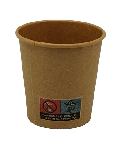 VASO CARTON  KRAFT 120CC 4 OZ   NATURGO  (20x50 uds/ paquete)***