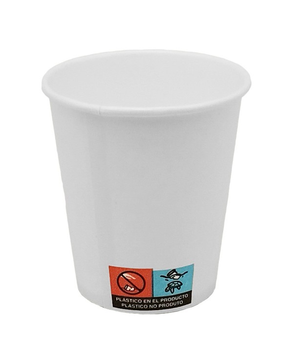 Vaso de Cartón Blanco 6 Oz (200 ml) | Pack 50 Unidades