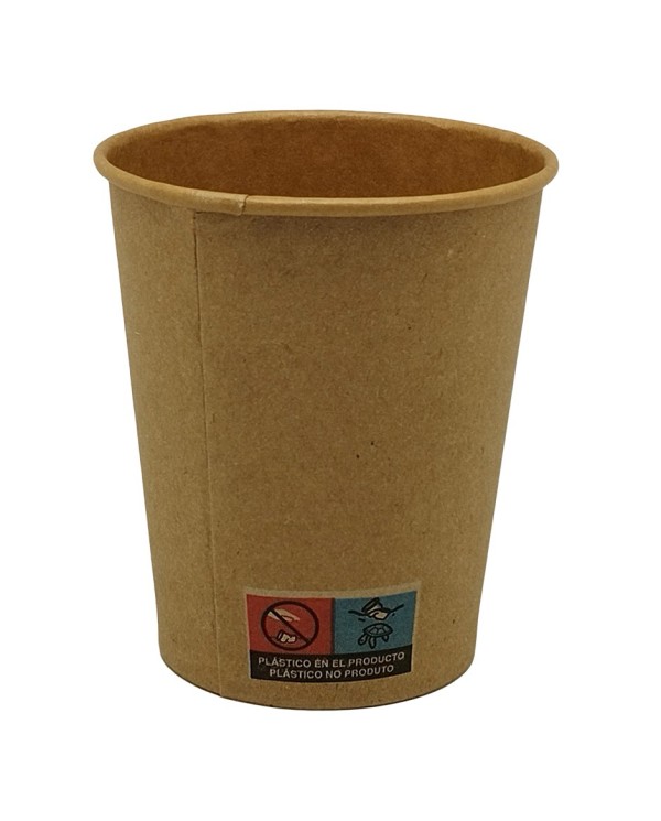 Vaso de Papel Kraft 8 Oz (240 ml) | Ecológico y Resistente